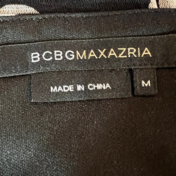 Like New BCBGMaxAria Black & White Polka Dot V-Neck Midi Dress Size Medi… - Picture 5 of 11